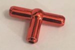  4697_Chrome-RED Pneumatic T Piece New Style (T Bar)  part 4697b or 4697 Custom Chromed by BUBUL