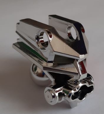 47312 Chrome Silver Bionicle Head Connector Block (Toa Metru) Custom Chromed by BUBUL