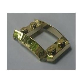   47755 Chrome Gold Wedge 4 x 3 Open with Cutout and 4 Studs Custom Chromed by BUBUL