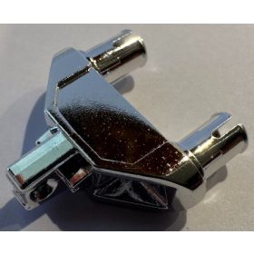   47973 Chrome Silver Hinge 1 x 3 with Two Pins, Locking 1 Finger - Round Pin Holes Custom Chromed by BUBUL