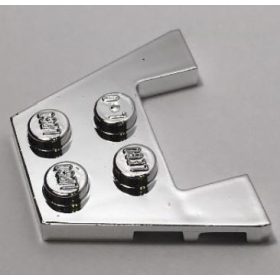   48183 Chrome Silver Wedge, Plate 3 x 4 with Stud Notches  48183 or 90194 or 28842 Custom Chromed by BUBUL