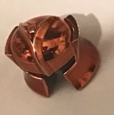 48493 Chrome Copper Minifig, Headgear Helmet Castle with Cheek Protection Angled   Part: 48493 Custom chromed by Bubul