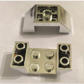   Chrome Silver Slope, Inverted 45 4 x 2 Double  4871 Custom Chromed by BUBUL