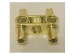  48989 Chrome Gold Technic, Pin Connector Perpendicular 3L with 4 Pins  Custom chromed by BUBUL