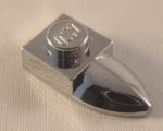   49668 Chrome Silver Plate, Modified 1 x 1 with Tooth  49668 Custom chromed by Bubul