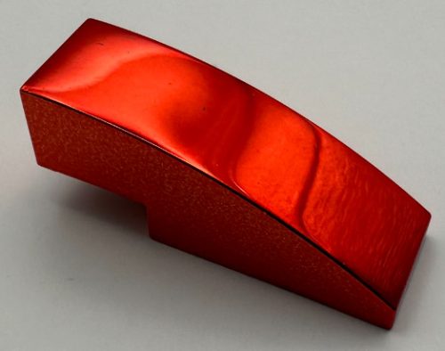 50950 | Chrome Red Slope, Curved 3 x 1 No Studs | Custom Chromed by Bubul