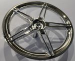   50965 Chrome Silver Wheel Cover 5 Spoke with Center Stud - 56mm D. - for Wheel 44772  Custom chromed by Bubul