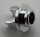 5264 Chrome Silver Plate, Round 1 x 1 with Clip on Bottom Custom Chromed by Bubul