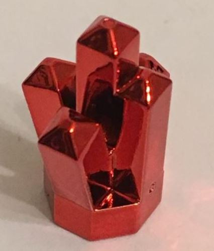 Chrome-RED Rock 1 x 1 Crystal 5 Point   part 52  Custom Chromed by BUBUL