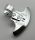 53454 Chrome Silver Minifigure, Weapon Axe Head with Clip Alternate Item No: 15549, 15550, 20731, 53705, 61851, 65042, 79805 Custom Chromed by BUBUL