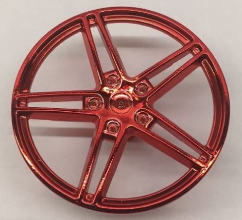 54086_Chrome-RED Wheel Cover 5 Spoke without Center Stud - 35mm D. - for Wheels 54087, 56145 or 44292  part 54086 Chromed by Bubul