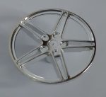   54086_Chrome Silver Wheel Cover 5 Spoke without Center Stud - 35mm D. - for Wheels 54087, 56145 or 44292    54086  Chromed by Bubul