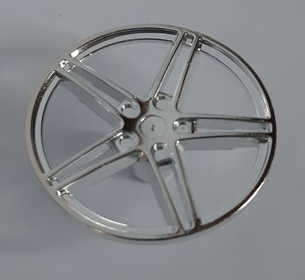 54086_Chrome Silver Wheel Cover 5 Spoke without Center Stud - 35mm D. - for Wheels 54087, 56145 or 44292    54086  Chromed by Bubul