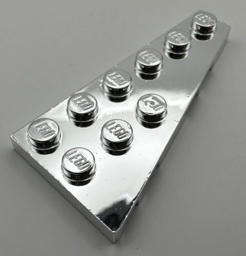 54383 | Chrome Silver Wedge, Plate 6 x 3 Right | Custom Chromed by BUBUL