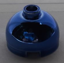 553 Chrome BLUE Brick, Round 2 x 2 Dome Top - Undetermined Stud and Bottom Type   553 or 30367  Custom chromed by Bubul