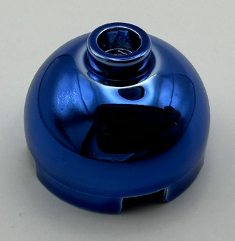 553 Chrome BLUE Brick, Round 2 x 2 Dome Top - Undetermined Stud and Bottom Type   553 or 30367  Custom chromed by Bubul