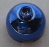 553 Chrome BLUE Brick, Round 2 x 2 Dome Top - Undetermined Stud and Bottom Type   553 or 30367  Custom chromed by Bubul