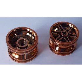   56145 | Chrome Copper Wheel 30.4mm D. x 20mm with No Pin Holes and Reinforced Rim | Custom Chromed by Bubul