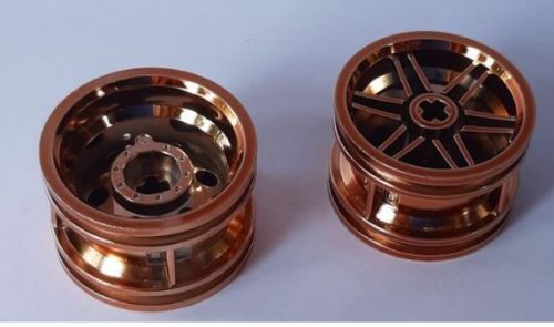 56145 Chrome Copper Wheel 30.4mm D. x 20mm with No Pin Holes and Reinforced Rim Custom Chromed by BUBUL