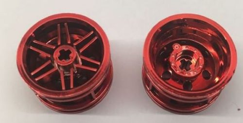 56145 Chrome RED  Wheel 30.4mm D. x 20mm with No Pin Holes and Reinforced Rim Part:56145 chromed by Bubul