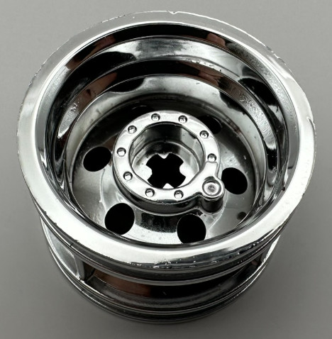 56145 Chrome Silver Wheel 30.4mm D. x 20mm with No Pin Holes and Reinforced Rim  Part:56145 chromed by Bubul