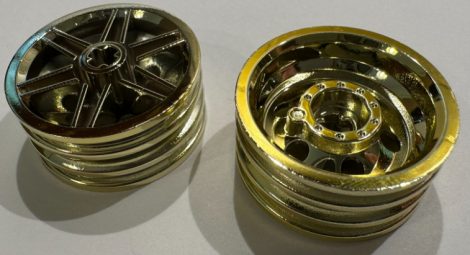 56904 Chrome Gold Wheel 30mm D. x 14mm (for Tire 43.2 x 14) or 98821 Custom Chromed by BUBUL