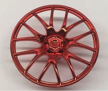 58089 Chrome RED Wheel Cover 7 Spoke V Shape - 36mm D. Original part: 58089 Custom Chromed by BUBUL