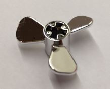 6041 Chrome Silver Propeller 3 Blade 3 Diameter  Custom Chromed by BUBUL