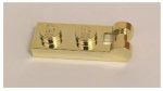   60478 Chrome Gold Plate, Modified 1 x 2 with Handle on End - Closed Ends Custom Chromed by BUBUL