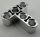 60484  | Chrome Silver Technic, Liftarm 3 x 3 T-Shape Thick | Custom Chromed by BUBUL