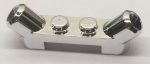   61072 Chrome Silver Plate, Modified 1 x 4 with Angled Tubes   61072 Custom chromed by BUBUL