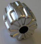   Chrome Silver Wheel Hard Plastic Small (22mm D. x 24mm)   Part:6118  Custom Chromed by Bubul   
