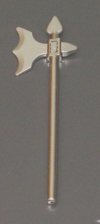 6123 Chrome Silver Minifig, Weapon Halberd Elaborate  Custom chromed by Bubul