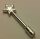 6124 Chrome Silver Minifig, Utensil Magic Wand  Custom Chromed by Bubul