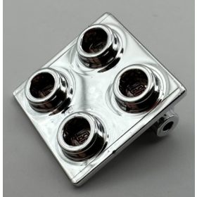   6134 | Chrome Silver Hinge Brick 2 x 2 Top Plate | Custom Chromed by BUBUL