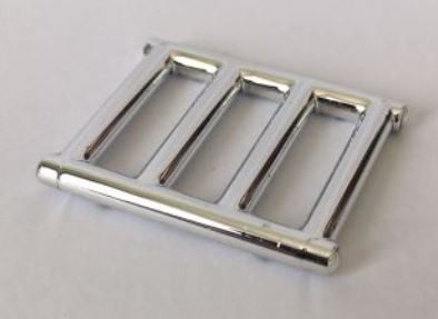 Chrome Silver Bar 1 x 4 x 3 with End Protrusions  62113 Custom Chromed by BUBUL