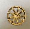 62701 Chrome GOLD Wheel Cover 9 Spoke - 24mm D. - for Wheel 55982   part: 62701  Custom chromed by Bubul