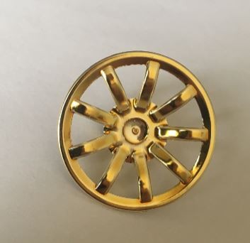 62701 Chrome GOLD Wheel Cover 9 Spoke - 24mm D. - for Wheel 55982   part: 62701  Custom chromed by Bubul