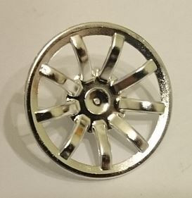 62701 Chrome Silver Wheel Cover 9 Spoke - 24mm D. - for Wheel 55982   part: 62701  Custom chromed by Bubul