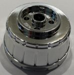   64951 Chrome Silver Container, Barrel Half Large with Axle Hole  Custom Chromed By BUBUL