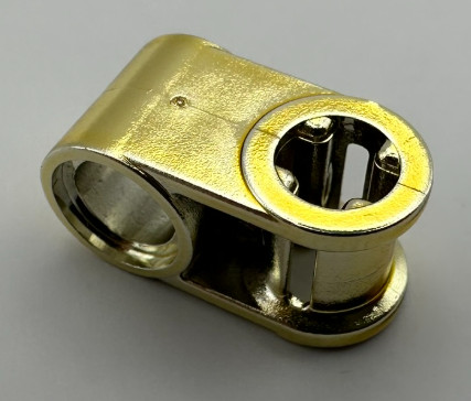 6536 | Chrome Gold Technic, Axle and Pin Connector Perpendicular | Custom Chromed by BUBUL