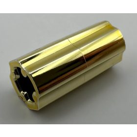   6538c, 59443 | Chrome Gold Technic, Axle Connector 2L (Smooth with x Hole + Orientation) | Custom Chromed by BUBUL
