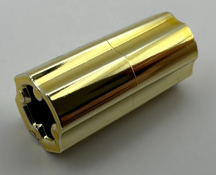 6538c, 59443 | Chrome Gold Technic, Axle Connector 2L (Smooth with x Hole + Orientation) | Custom Chromed by BUBUL