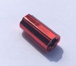   6538c_RED Chrome RED Technic, Axle Connector 2L (Smooth with x Hole + Orientation) part: 6538c or 59443 Custom Chromed by BUBUL
