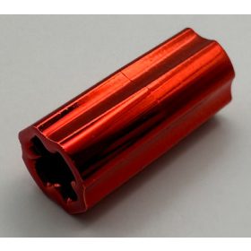   6538c, 59443 | Chrome Red Technic, Axle Connector 2L (Smooth with x Hole + Orientation) | Custom Chromed by BUBUL