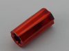 6538c_RED Chrome RED Technic, Axle Connector 2L (Smooth with x Hole + Orientation) part: 6538c or 59443 Custom Chromed by BUBUL