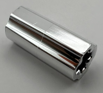 6538c, 59443 | Chrome Silver Technic, Axle Connector 2L (Smooth with x Hole + Orientation) | Custom Chromed by BUBUL