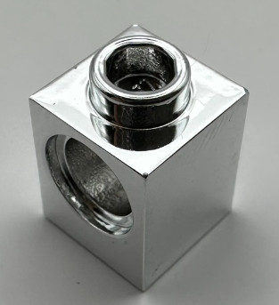 6541 | Chrome Silver Technic, Brick 1 x 1 with Hole | Custom Chromed by Bubul
