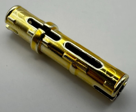 6558 Chrome Gold Technic, Pin 3L with Friction Ridges Lengthwise  Custom Chromed by Bubul