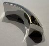 65617 Chrome Silver Brick, Round Corner 3 x 3 x 1 without Studs Custom Chromed by BUBUL